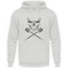 Skull Cross Darts Grey - Unisex Kapuzenpullover Hoodie-23