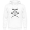Skull Cross Darts Grey - Unisex Kapuzenpullover Hoodie-6867