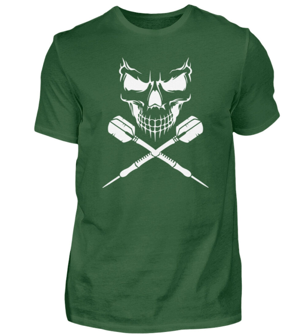 Skull Cross Darts White - Herren Shirt-833