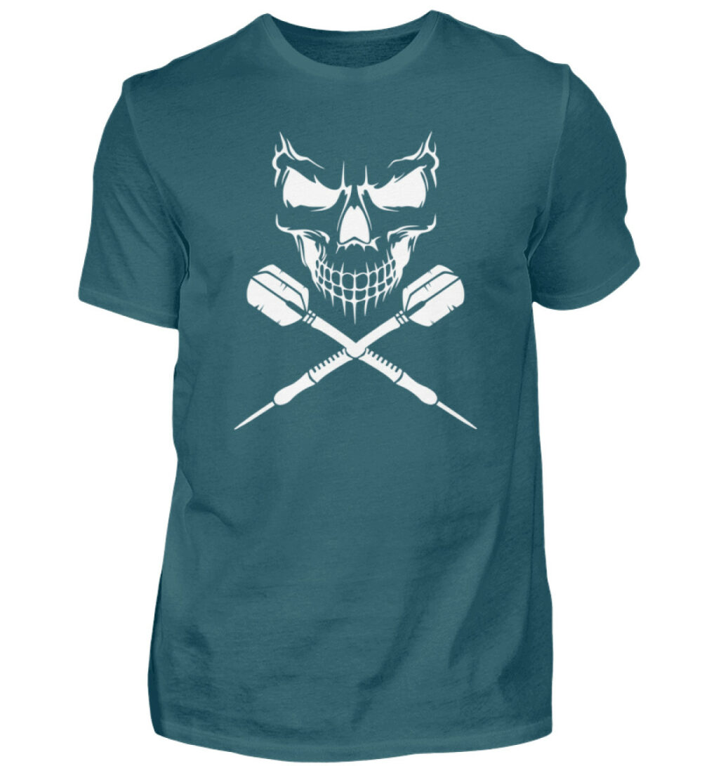 Skull Cross Darts White - Herren Shirt-1096
