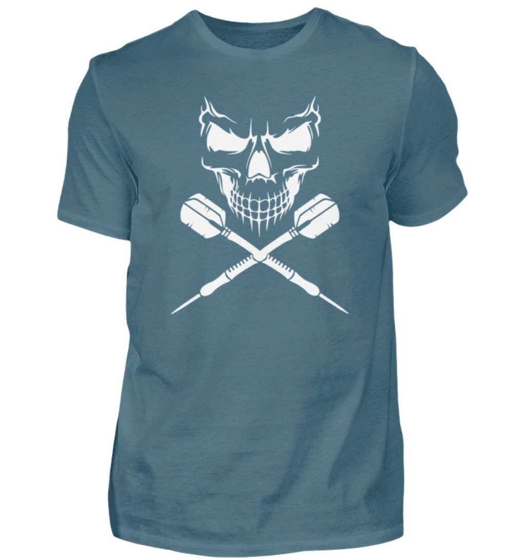 Skull Cross Darts White - Herren Shirt-1230