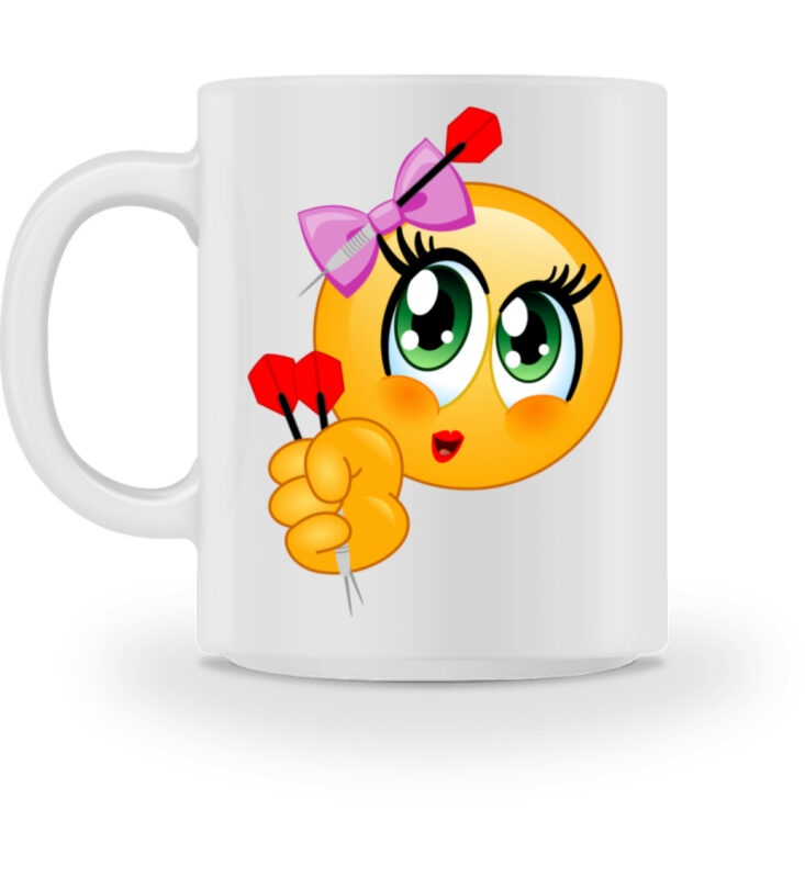 DartLady Emoji  – Tasse