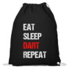 Eat Sleep Dart Repeat - Baumwoll Gymsac-16