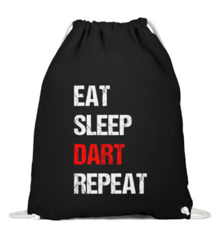 Eat Sleep Dart Repeat - Baumwoll Gymsac-16