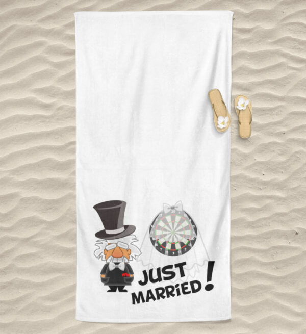 Just married - High quality beach towel-3