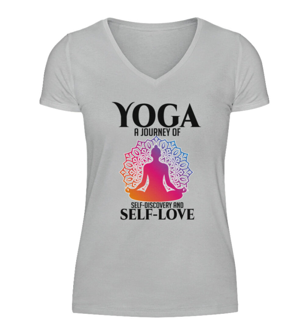 Yoga a journey of self-discovery and self-love - V-Neck Damenshirt-17