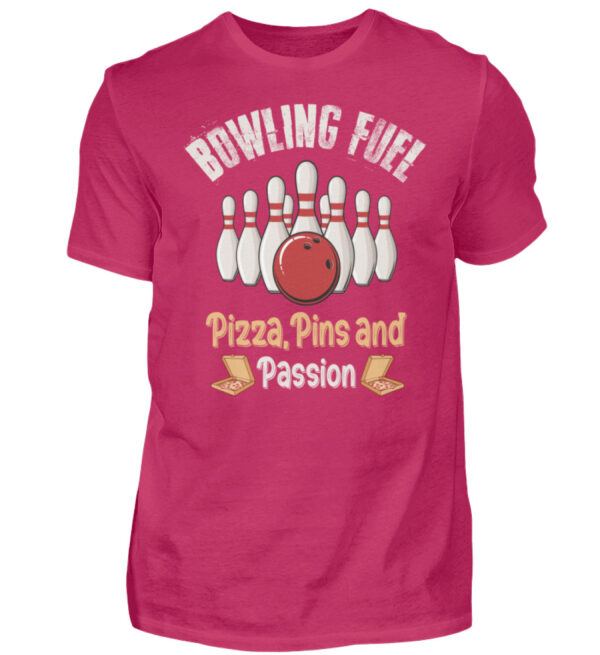 Bowling Fuel Pizza, Pins and Passion - Herren Shirt-1216