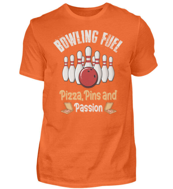 Bowling Fuel Pizza, Pins and Passion - Herren Shirt-1692