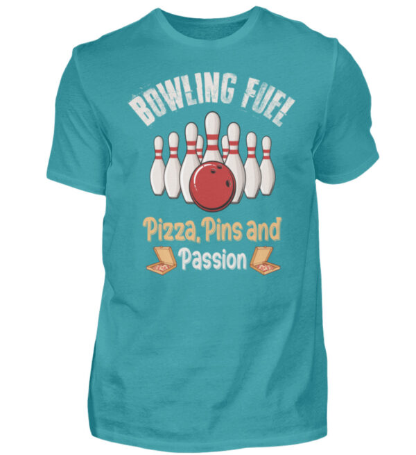 Bowling Fuel Pizza, Pins and Passion - Herren Shirt-1242