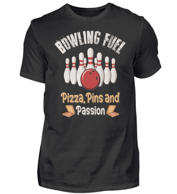 Bowling Fuel Pizza, Pins and Passion - Herren Shirt-16