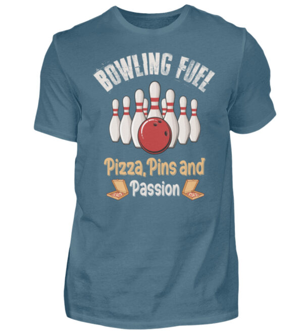 Bowling Fuel Pizza, Pins and Passion - Herren Shirt-1230
