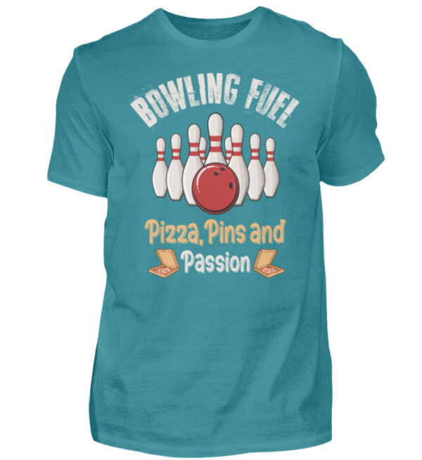 Bowling Fuel Pizza, Pins and Passion - Herren Shirt-1096