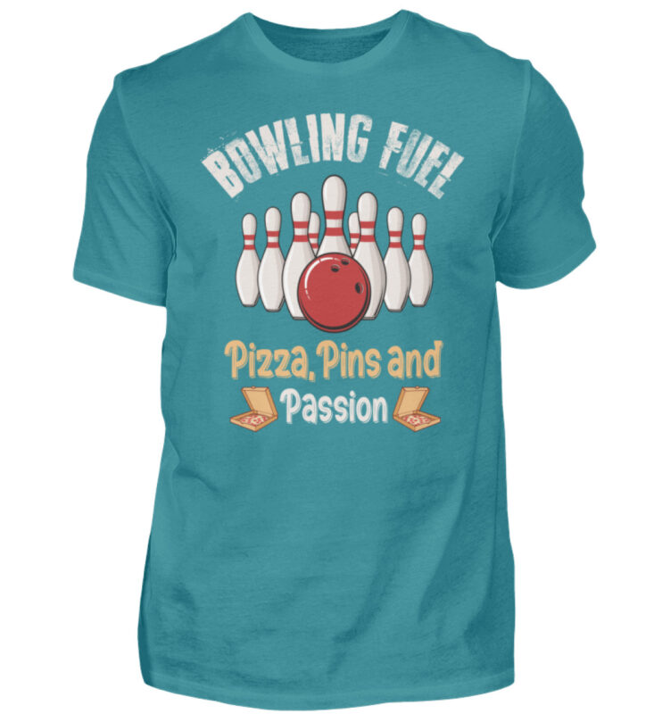 Bowling Fuel Pizza, Pins and Passion  – Herren Shirt