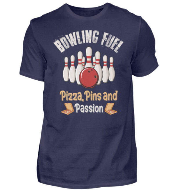 Bowling Fuel Pizza, Pins and Passion - Herren Shirt-198