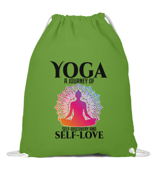 Yoga a journey of self-discovery and self-love - Baumwoll Gymsac-1646