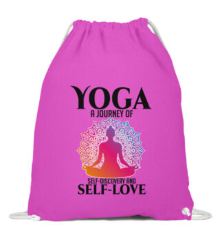 Yoga a journey of self-discovery and self-love - Baumwoll Gymsac-712