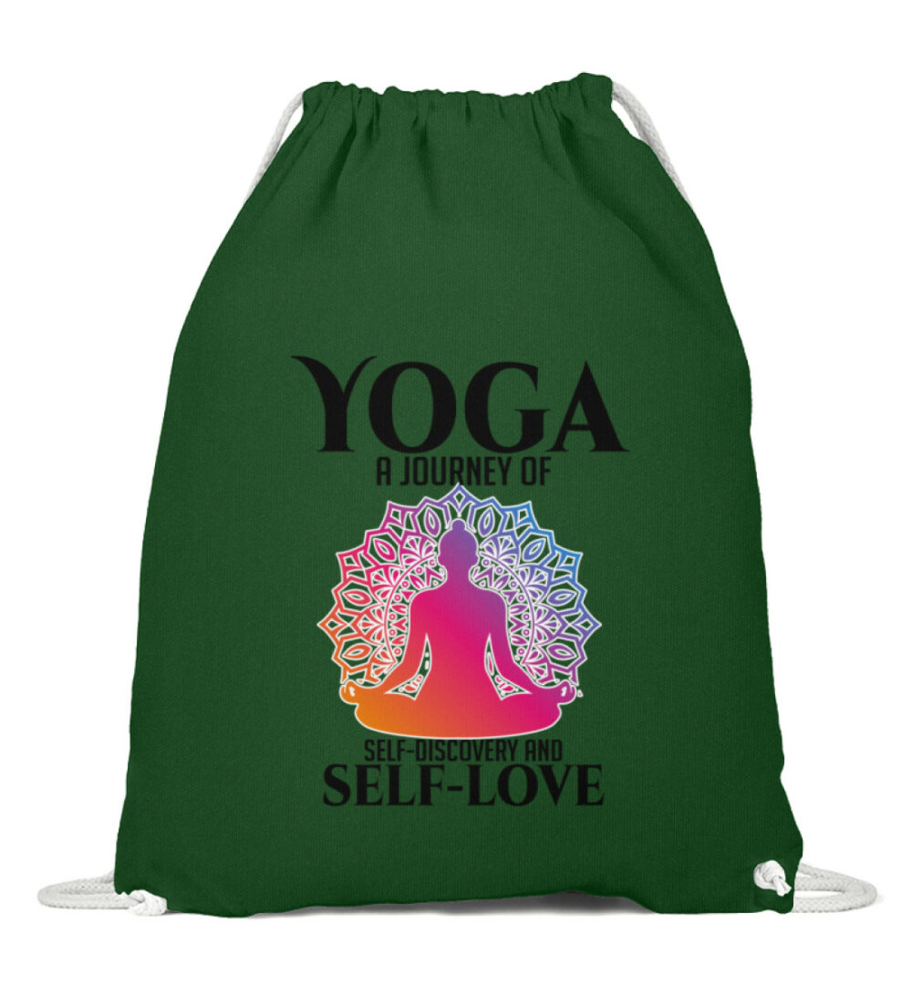 Yoga a journey of self-discovery and self-love - Baumwoll Gymsac-833