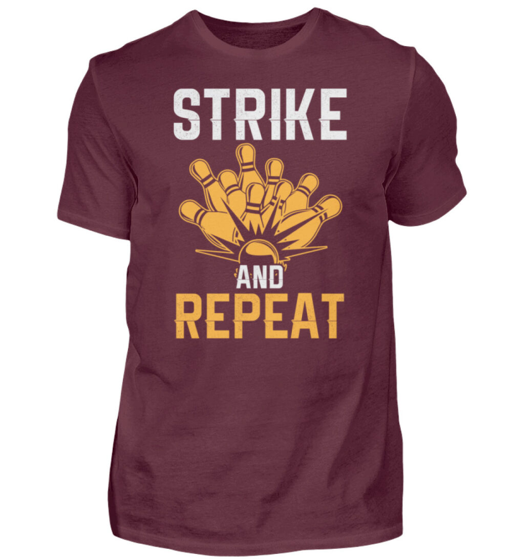 Bowling Strike and Repeat - Herren Shirt-839