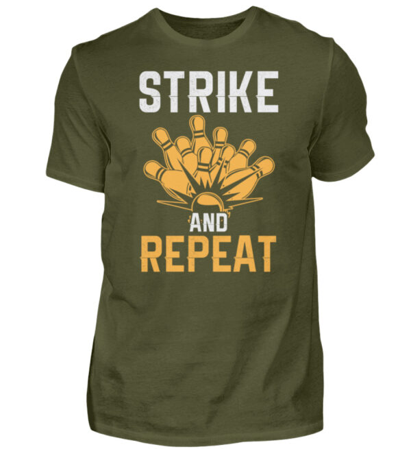 Bowling Strike and Repeat - Herren Shirt-1109