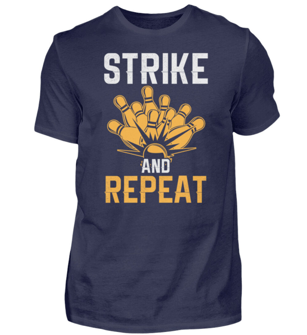 Bowling Strike and Repeat - Herren Shirt-198