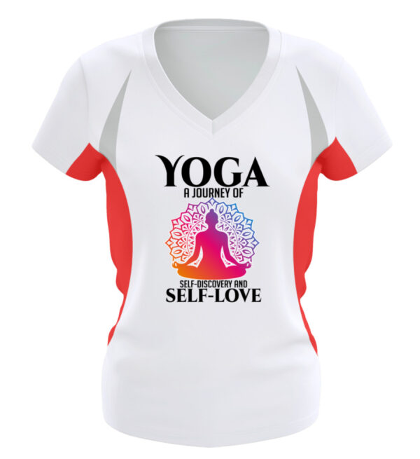 Yoga a journey of self-discovery and self-love - Frauen Laufshirt tailliert geschnitten-6756