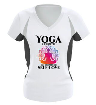 Yoga a journey of self-discovery and self-love - Frauen Laufshirt tailliert geschnitten-6757