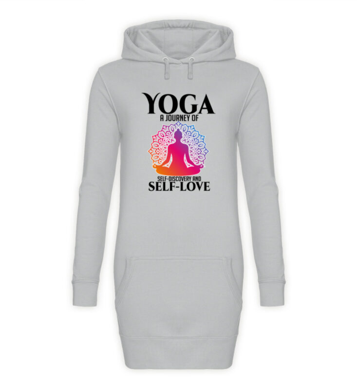 Yoga a journey of self-discovery and self-love  – Damen Hoodie-Kleid