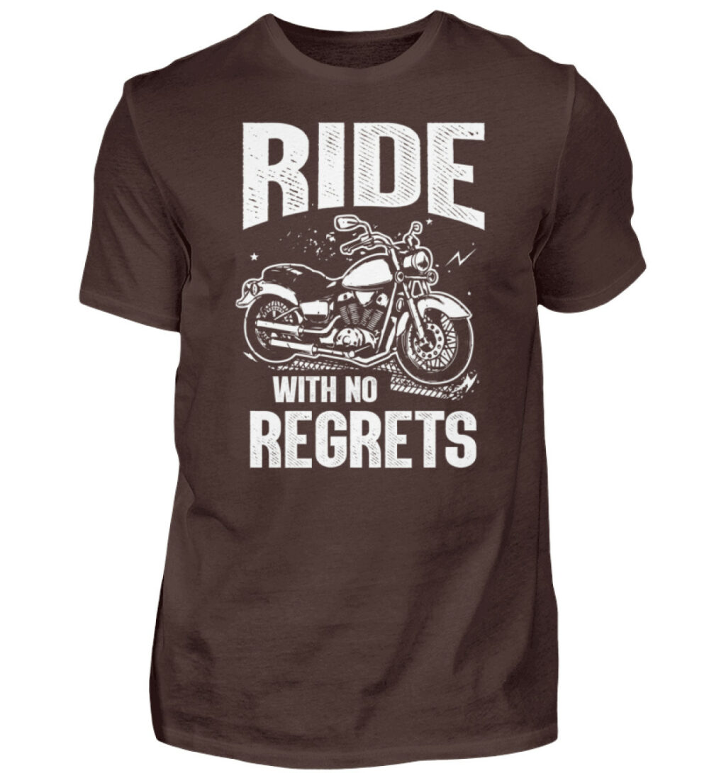 Biker Shirts - Ride with no regrets - Herren Shirt-1074