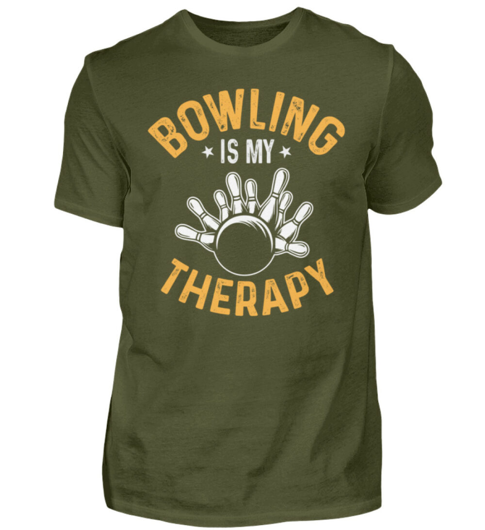 Bowling is my therapy - Herren Shirt-1109