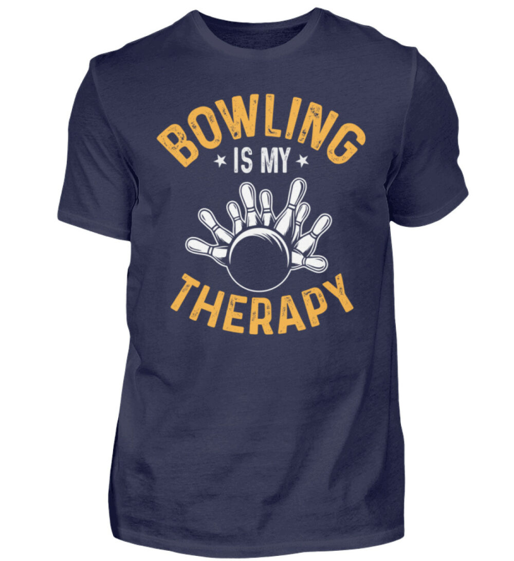 Bowling is my therapy - Herren Shirt-198