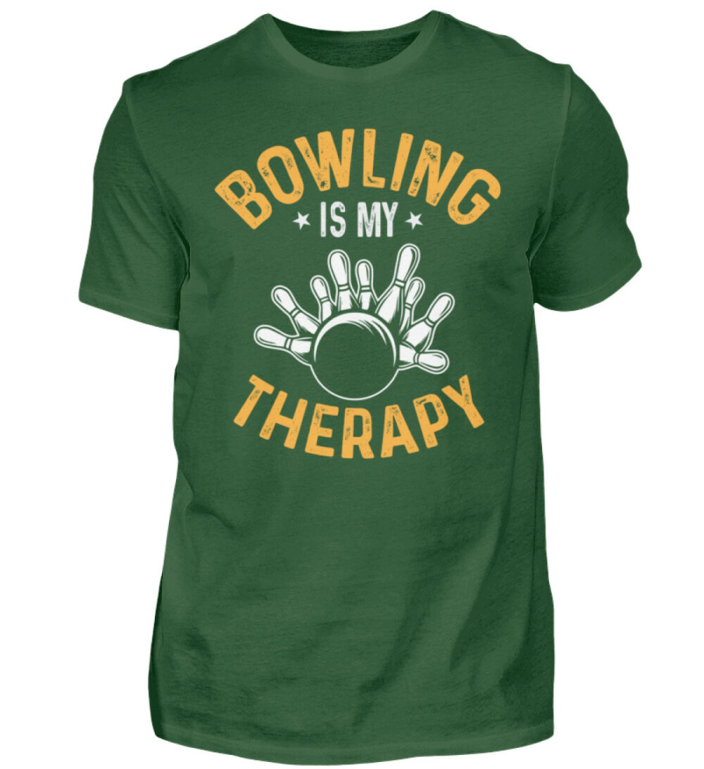 Bowling is my therapy - Herren Shirt-833