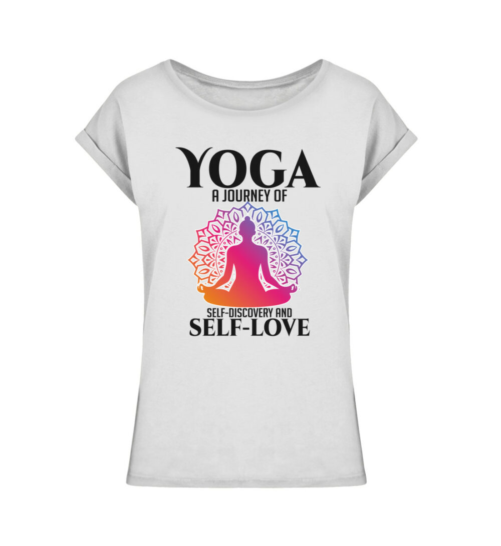 Yoga a journey of self-discovery and self-love - Ladies Extended Shoulder Tee-6961