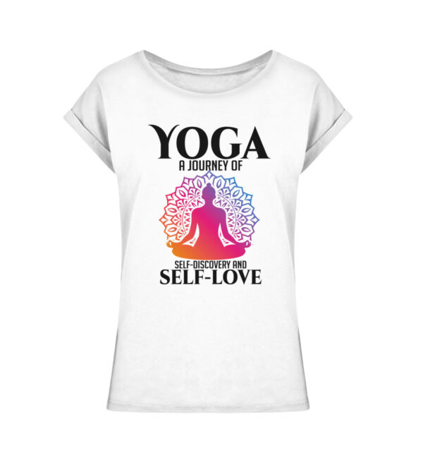 Yoga a journey of self-discovery and self-love - Ladies Extended Shoulder Tee-3