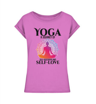 Yoga a journey of self-discovery and self-love - Ladies Extended Shoulder Tee-5759