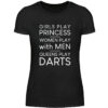 Queens Play Darts V2 - BlackEdition - Damenshirt-16
