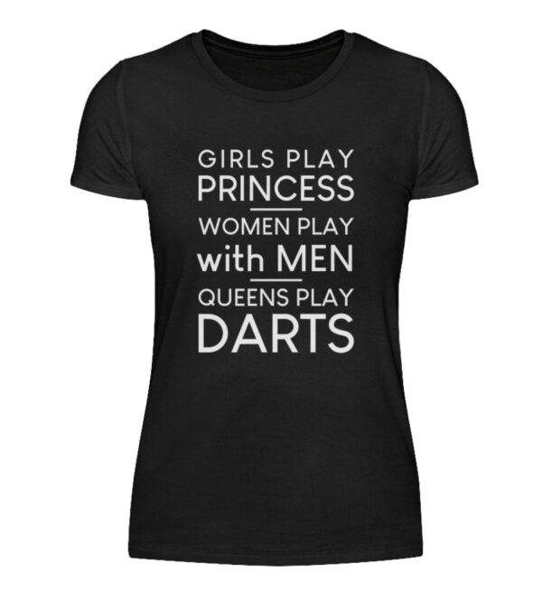 Queens Play Darts V2 - BlackEdition - Damenshirt-16