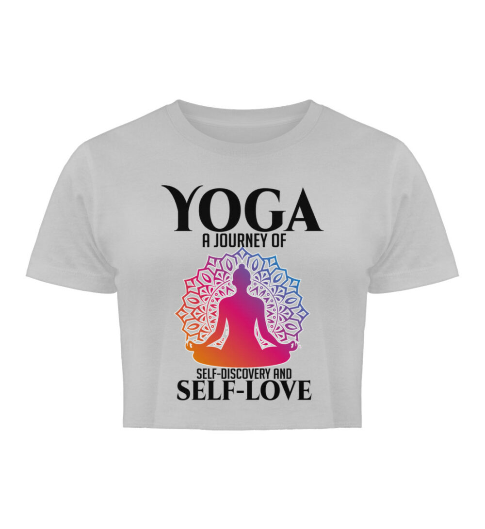 Yoga a journey of self-discovery and self-love - Damen Organic Crop Top-6961