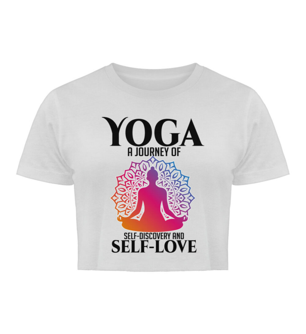 Yoga a journey of self-discovery and self-love - Damen Organic Crop Top-3
