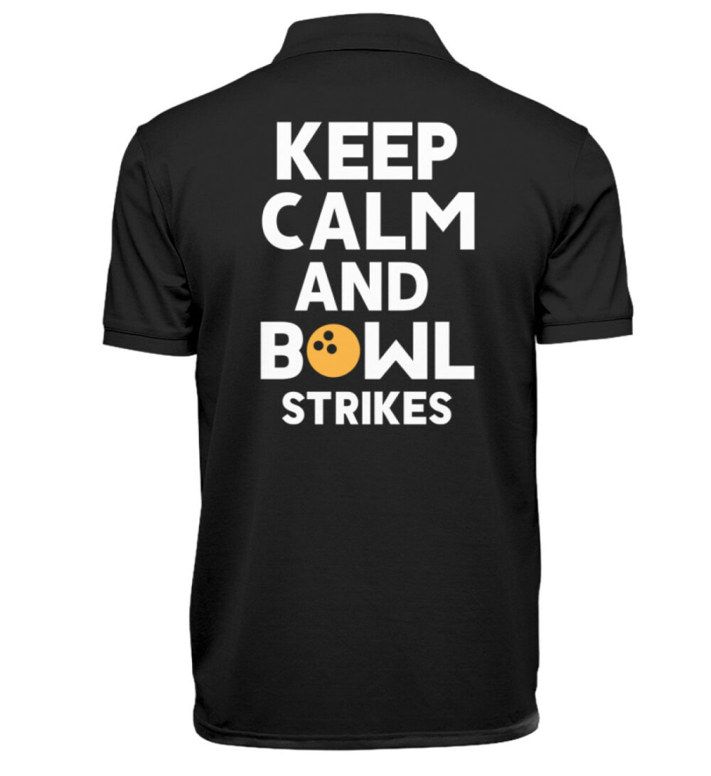 Keep calm and bowl strikes - Polo Shirt-16