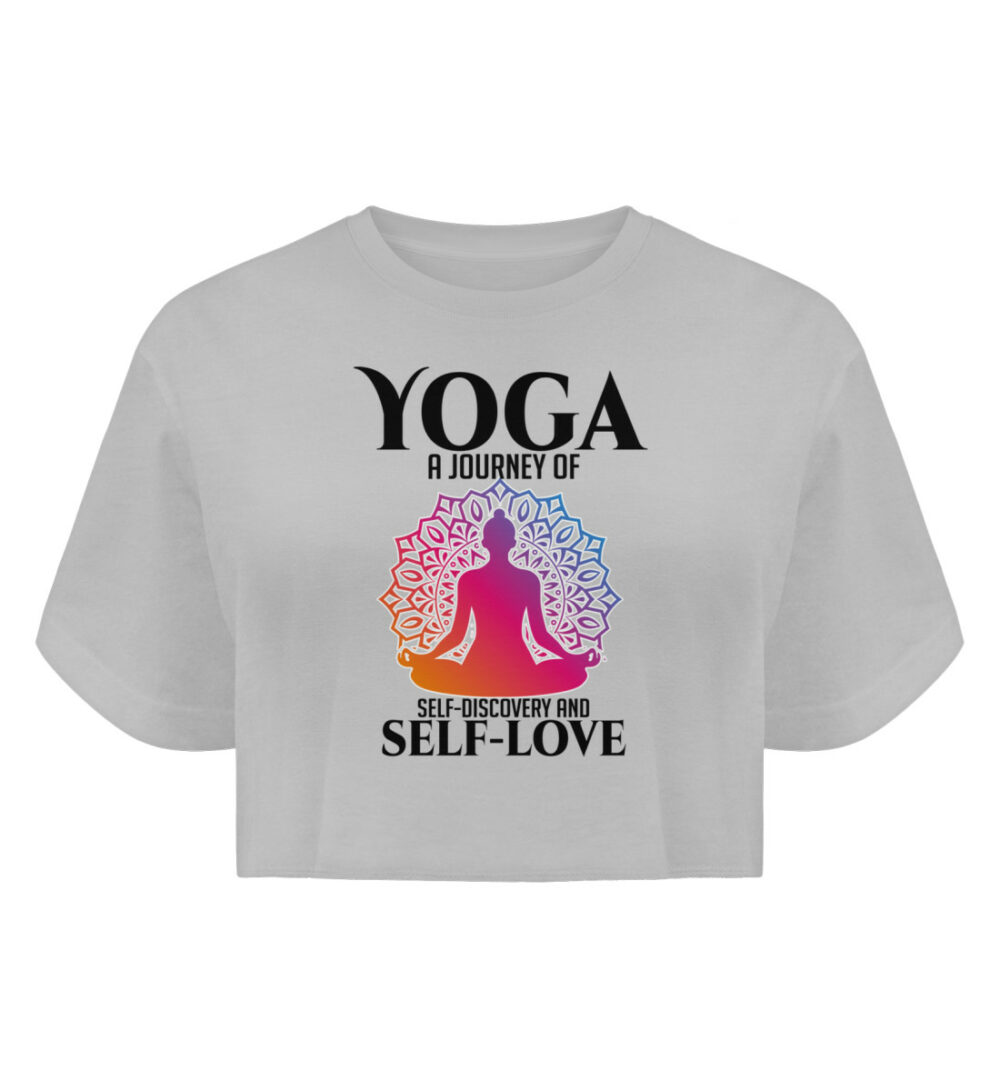 Yoga a journey of self-discovery and self-love - Boyfriend Organic Crop Top-6961