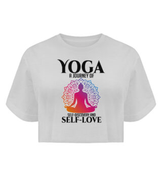 Yoga a journey of self-discovery and self-love - Boyfriend Organic Crop Top-3