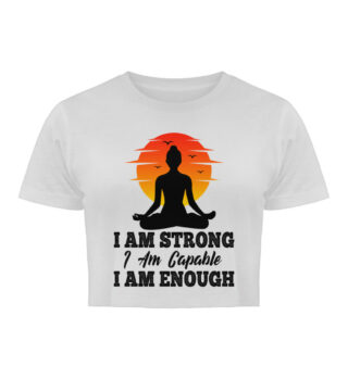 I am strong  - Damen Organic Crop Top