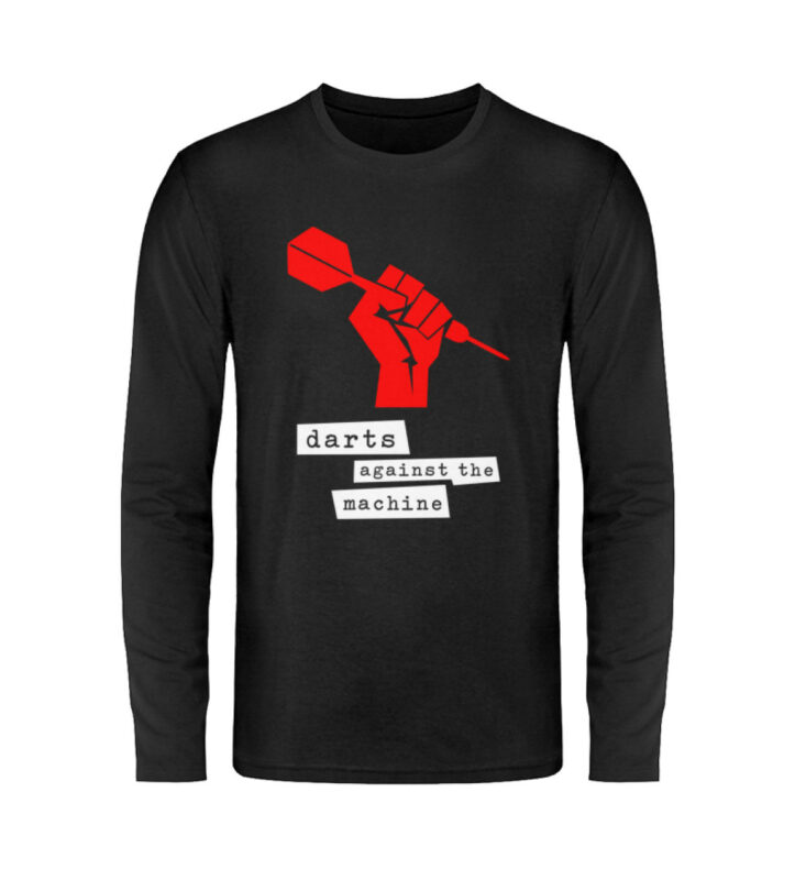 Darts against the machine  – Unisex Langarmshirt