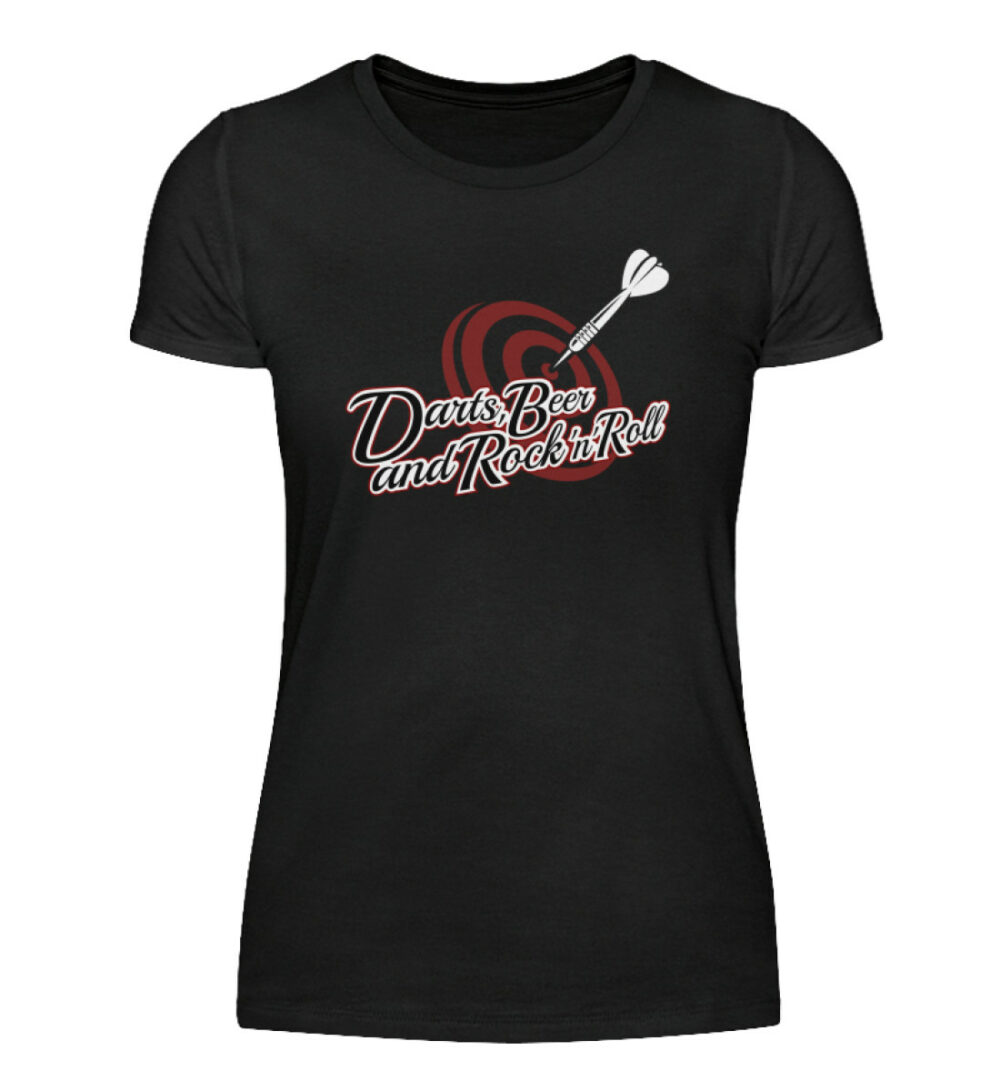 Darts Beer and RocknRoll - BlackEdition - Damenshirt-16