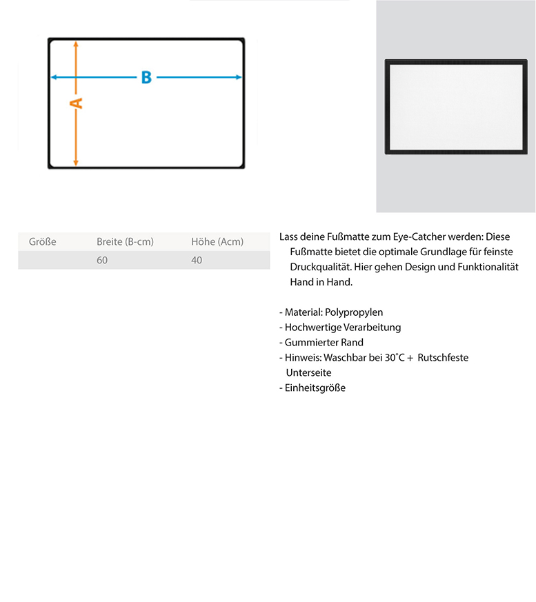 komm rein & un tüss - sohlenabtreter - Fußmatte mit Gummirand – Bild 8