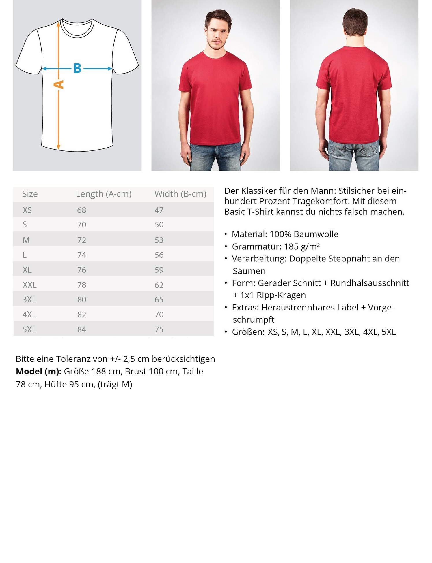 tach & tschüss - pottisch - Herren Shirt – Bild 3