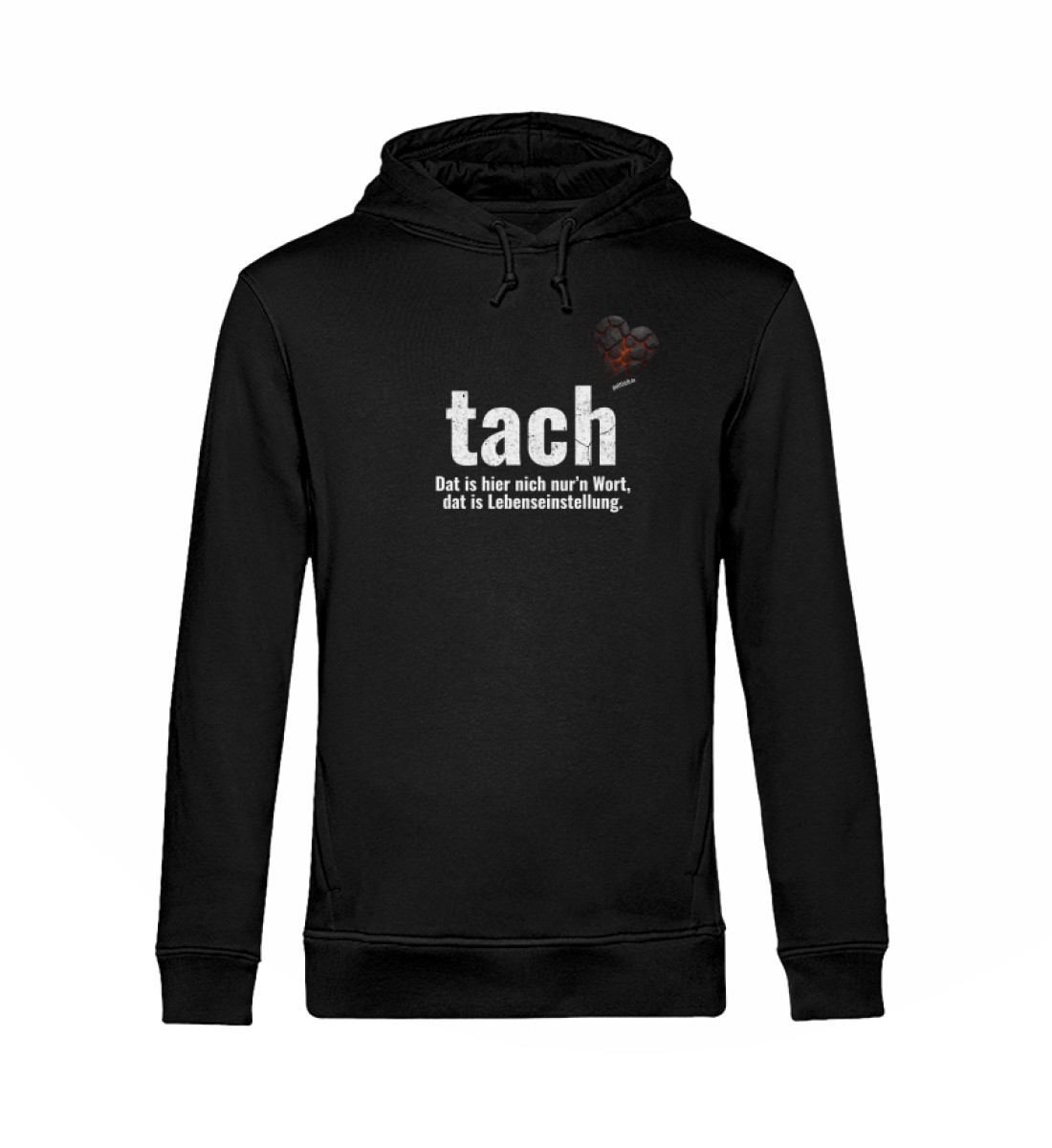 tach & tschüss - dat glühend Herzken - Unisex Organic Hoodie B&C-16