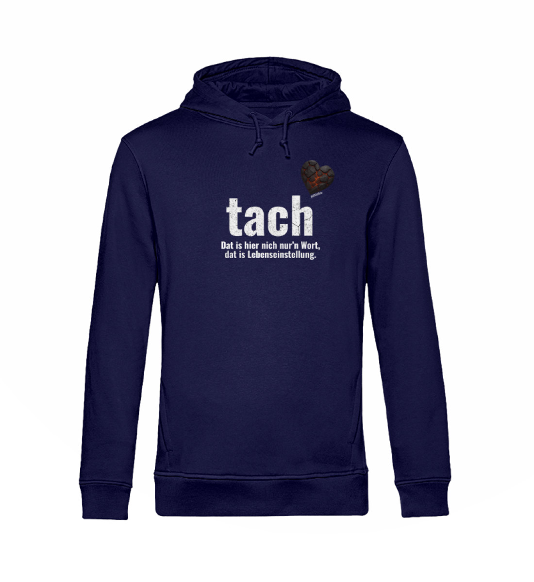 tach & tschüss - dat glühend Herzken - Unisex Organic Hoodie B&C-6964