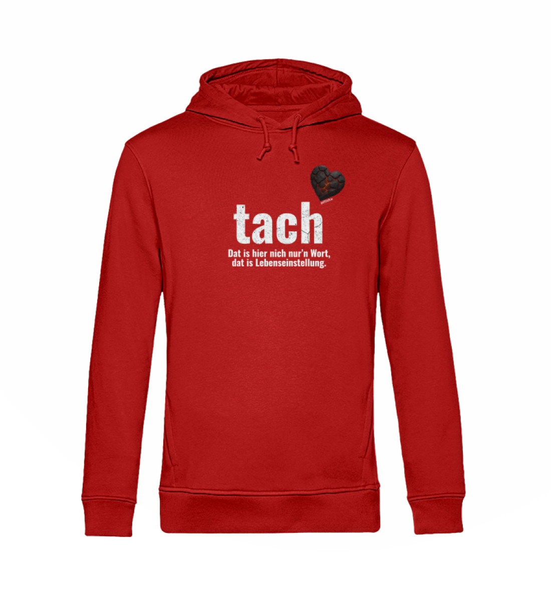 tach & tschüss - dat glühend Herzken - Unisex Organic Hoodie B&C-4