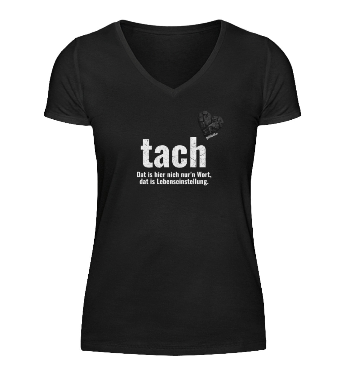 tach & tschüss - pottisch - V-Neck Damenshirt-16